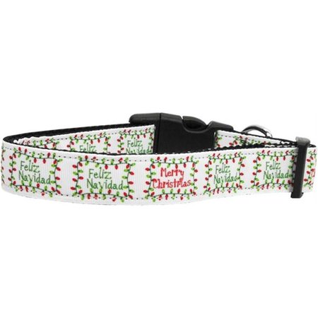 UNCONDITIONAL LOVE Feliz Navidad Nylon Dog Collars Medium UN847537